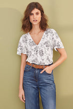 Load image into Gallery viewer, Ditsy Vintage Ruffle Top - Allsport
