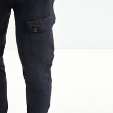 Load image into Gallery viewer, Navy Blue Slim Fit Stretch Utility Trousers
