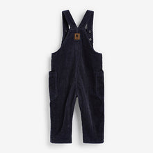 Load image into Gallery viewer, Indigo Blue Jumbo Cord Lined Dungarees (3mths-6yrs) - Allsport
