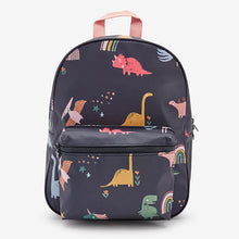 Load image into Gallery viewer, Navy Dino Backpack

