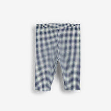 Load image into Gallery viewer, Blue Gingham Organic Cotton Cropped Leggings (3mths-6yrs) - Allsport
