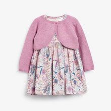 Load image into Gallery viewer, Lilac Floral Prom Dress And Cardigan Set (0mths-18mths) - Allsport
