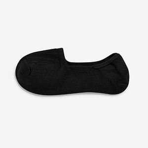 Black Cushion Sole Invisible Trainer Socks Five Pack
