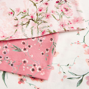 Pink/Cream 3 Pack Oriental Strappy Cami Vests (1.5-12yrs)