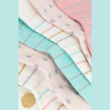 Load image into Gallery viewer, Multi 7 Pack Pretty Spot Stripe Socks - Allsport
