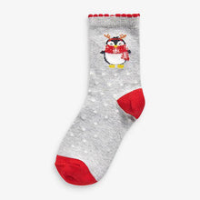 Load image into Gallery viewer, Red 5 Pack Penguin Ankle Socks - Allsport

