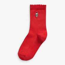 Load image into Gallery viewer, Red 5 Pack Penguin Ankle Socks - Allsport
