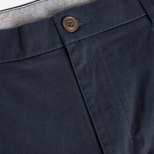 Navy Smart Slim Fit Stretch Chino Shorts - Allsport