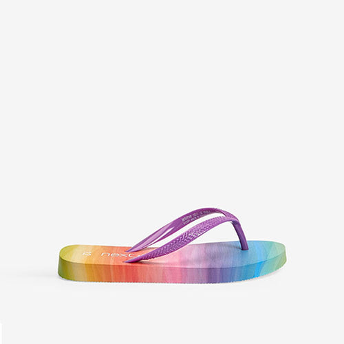 Rainbow Pastel Flip Flops (Older Girls) - Allsport