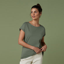 Load image into Gallery viewer, Khaki Cap Sleeve T-Shirt - Allsport

