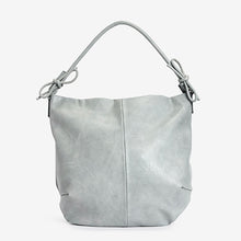 Load image into Gallery viewer, Grey Knot Handle Casual Shoulder Handbag
