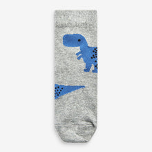 Load image into Gallery viewer, Blue Dino 7 Pack Cotton Rich Socks
