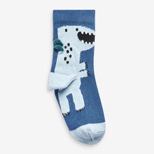 Load image into Gallery viewer, Blue Dino 7 Pack Cotton Rich Socks

