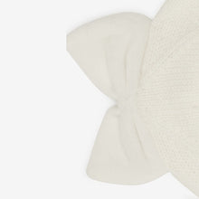 Load image into Gallery viewer, Cream Velvet Bow Baby Hat (0mths-3mths) - Allsport
