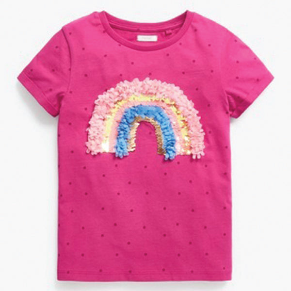 Pink Confetti Rainbow T-Shirt (3-12yrs) - Allsport