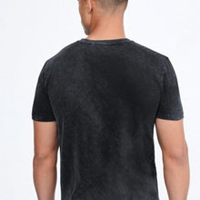 Load image into Gallery viewer, Charcoal Grey Black Acid Wash Stag T-Shirt
