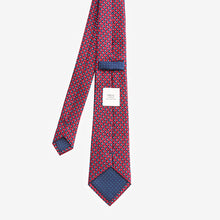 Load image into Gallery viewer, Red Moon With Tie Clip Pattern Tie
