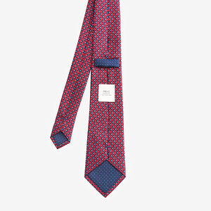 Red Moon With Tie Clip Pattern Tie