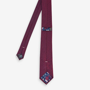 Burgundy Red Tie And Pocket Square Set - Allsport