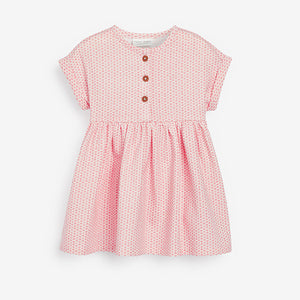 Pink Baby Geometric Print Dress (0mths-18mths)