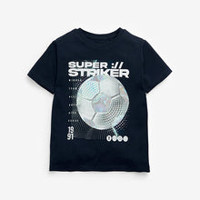 Load image into Gallery viewer, 2 Pack Graphic T-Shirts White / Dark Blue (3-12yrs) - Allsport
