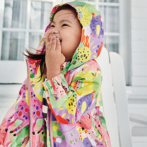 Multi Pink Bright Character Shower Resistant Printed Cagoule (3mths-6yrs)