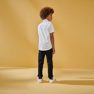 White With Toucan Print Oxford Shirt (3-12yrs)