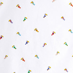 White With Toucan Print Oxford Shirt (3-12yrs)