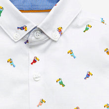 Load image into Gallery viewer, White With Toucan Print Oxford Shirt (3-12yrs)
