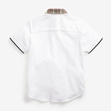 Load image into Gallery viewer, White Shirt With Check Collar (3-12yrs)
