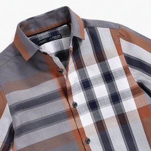 Grey Short Sleeve Check Shirt (3-12yrs)