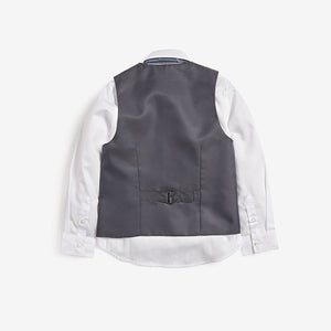 Grey Waistcoat, Shirt & Tie Set (3-12yrs)