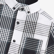 Load image into Gallery viewer, Black and White Short Sleeve Check Shirt (3-12yrs)
