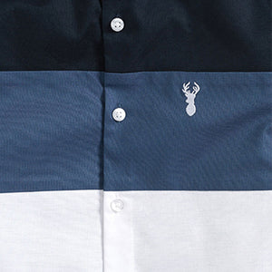 Navy/Blue/White Long Sleeve Oxford Shirt (3-12yrs)