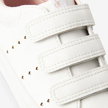 Load image into Gallery viewer, White Heart Details Touch Fastening Trainers (Older Girls)
