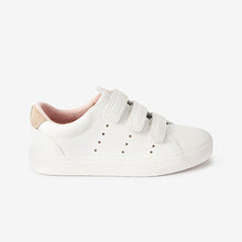 Load image into Gallery viewer, White Heart Details Touch Fastening Trainers (Older Girls)
