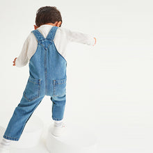 Load image into Gallery viewer, Mid Blue Denim Dunagree With Tencel (3mths-5yrs)
