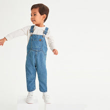 Load image into Gallery viewer, Mid Blue Denim Dunagree With Tencel (3mths-5yrs)
