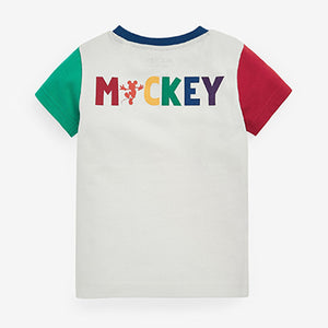 White Rainbow Mickey Mouse Short Sleeve T-Shirt (3mths-5yrs)
