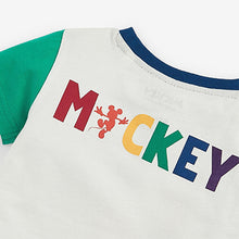 Load image into Gallery viewer, White Rainbow Mickey Mouse Short Sleeve T-Shirt (3mths-5yrs)
