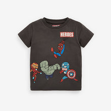 Load image into Gallery viewer, Charcoal Grey Short Sleeve Marvel T-Shirt (3mths-5yrs)
