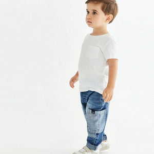 Mid Blue Utility Pull-On Jeans (3mths-6yrs)