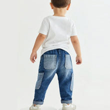 Load image into Gallery viewer, Mid Blue Utility Pull-On Jeans (3mths-6yrs)
