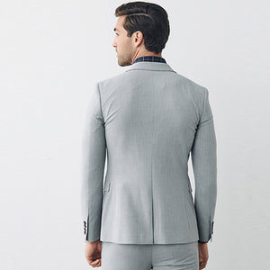 Skinny Light Grey Motion Flex Stretch Suit: Jacket