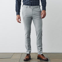 Load image into Gallery viewer, Light Grey Skinny Fit Motion Flex Stretch Suit: Trousers
