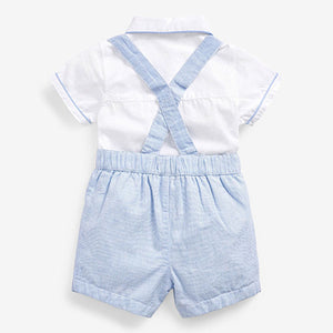Blue Baby 3 Piece Smart Shirt, Shorts and Socks Set (0mths-18mths)