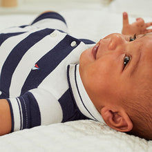 Load image into Gallery viewer, Navy Baby 2 Pack Rompers (0mths-18mths)
