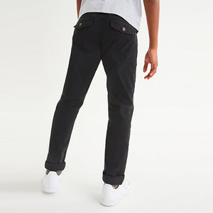 Black Regular Fit Chino Trousers (3-12yrs)