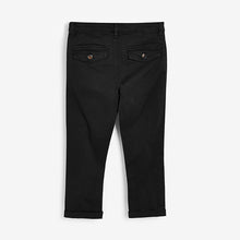 Load image into Gallery viewer, Black Regular Fit Chino Trousers (3-12yrs)
