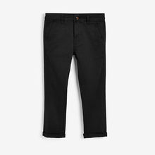 Load image into Gallery viewer, Black Regular Fit Chino Trousers (3-12yrs)
